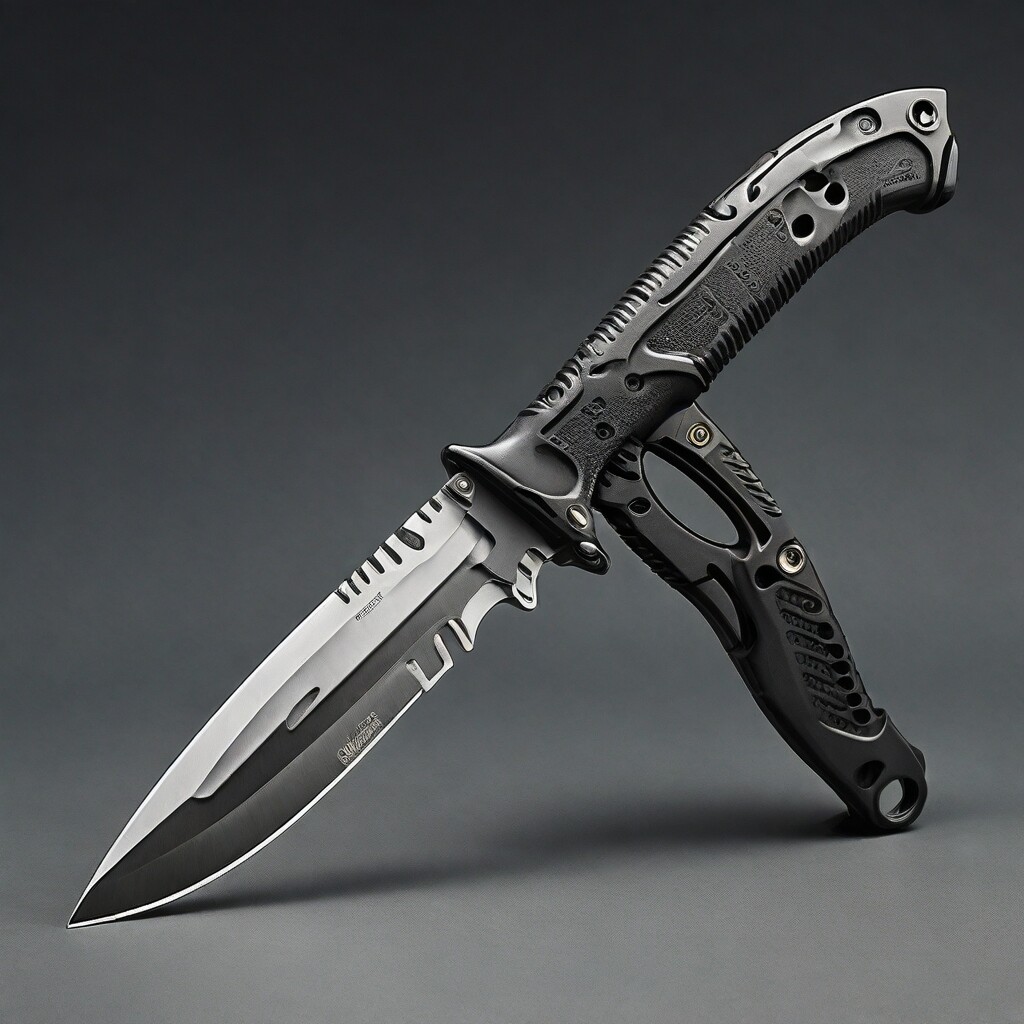 Beta titanium dive knife closeup