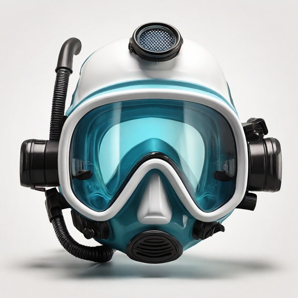 Child wearing fitting diving mask