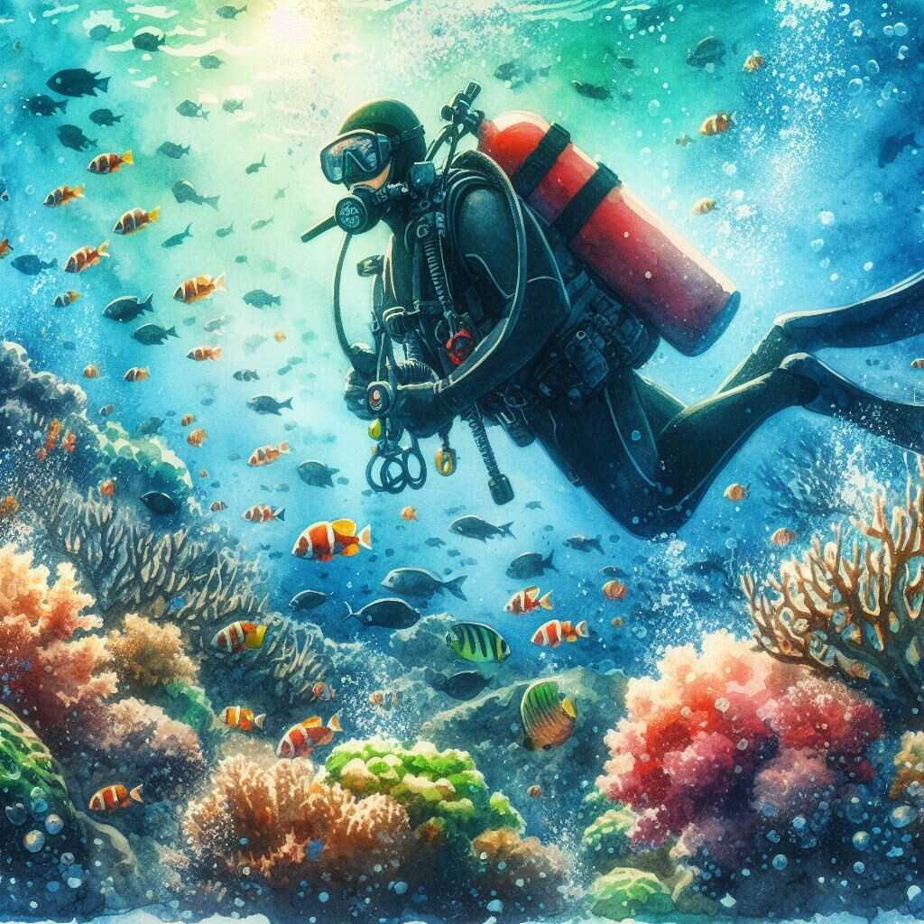 Close-up of a dive computer for scuba diving