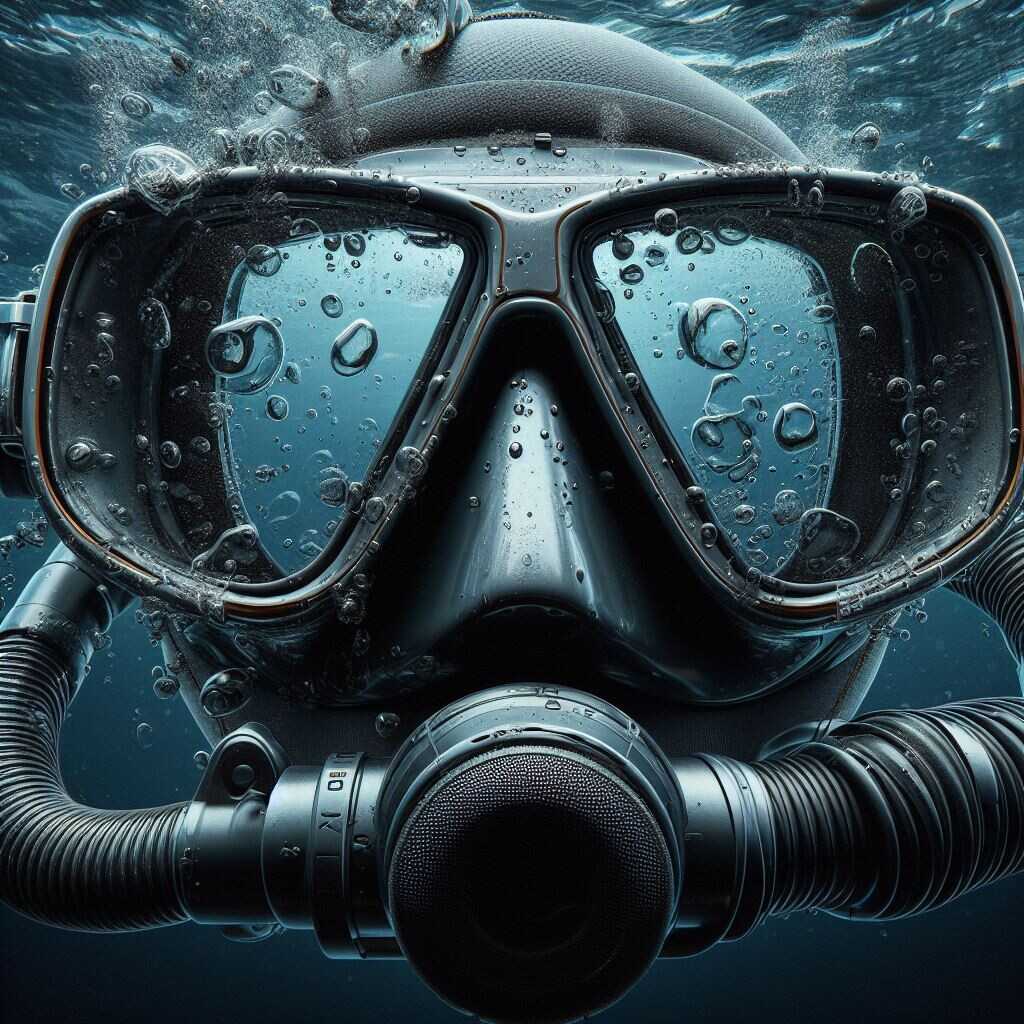 Diving mask with water leakage