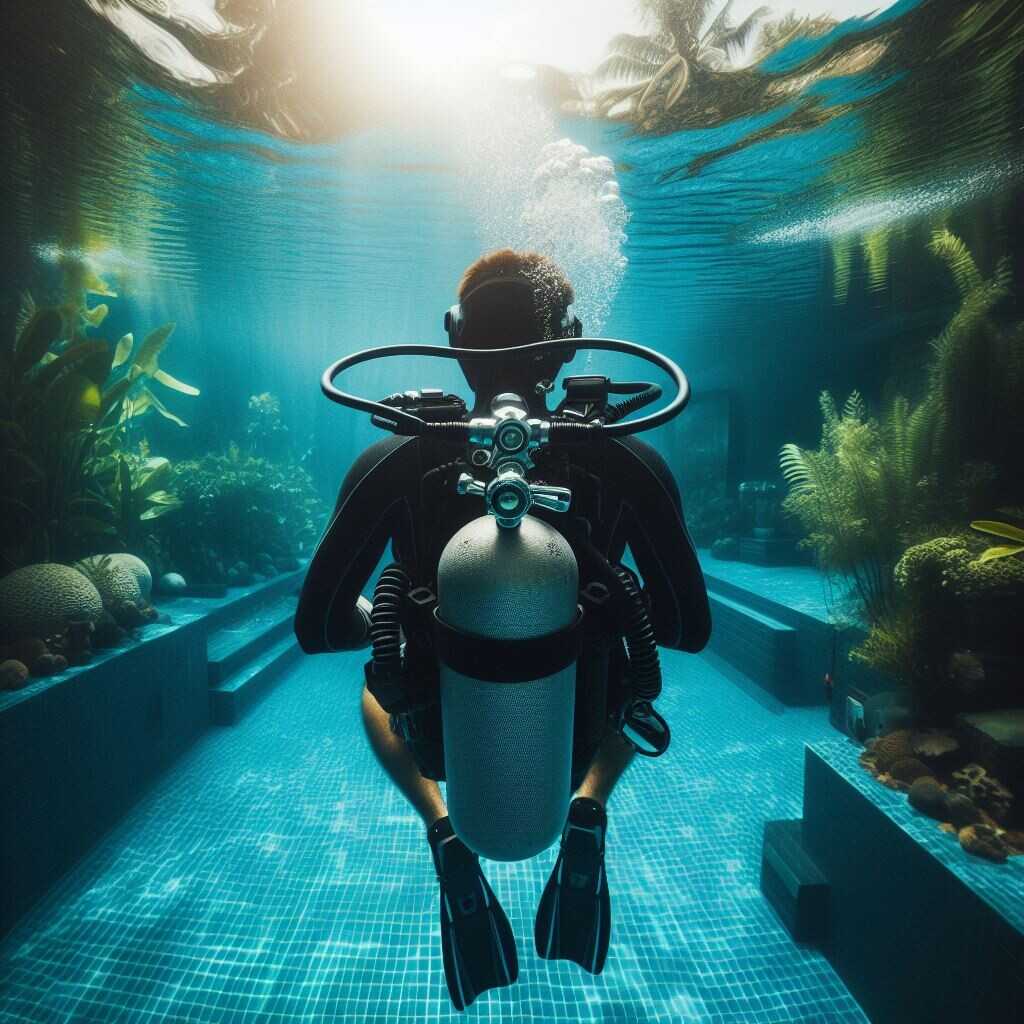 Regulator necklace with pressure gauge