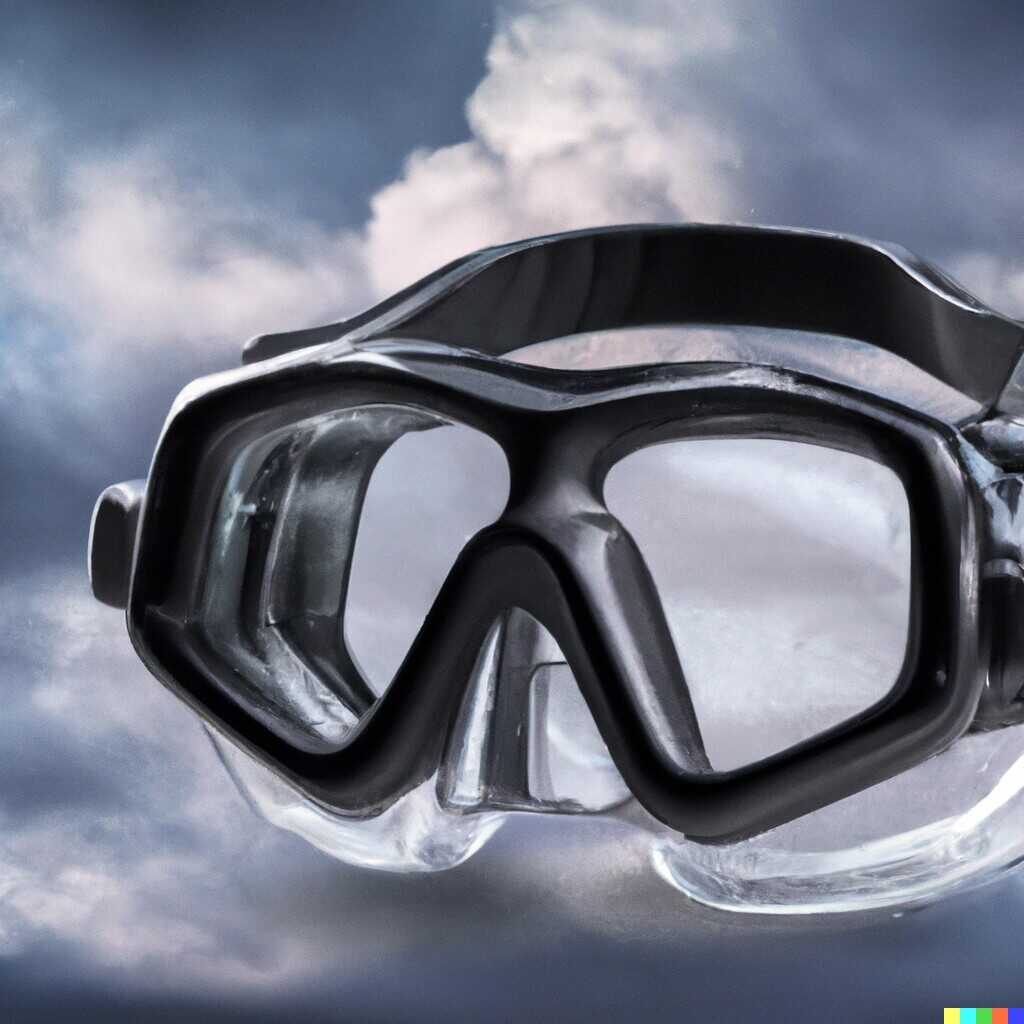 Snorkeling mask underwater