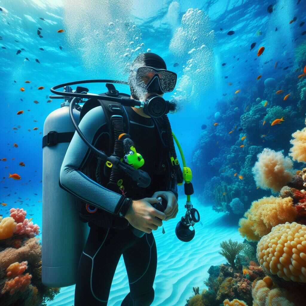 Colorful underwater shipwreck